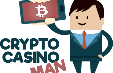 crypto casino man logo